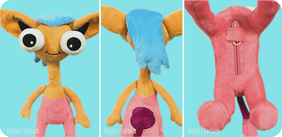Multiple angles of plush